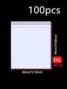 100pcs OPP Transparent Anti-Dust Self-Adhesive Plastic Bags, Multiple Sizes Available For Small Accessories, Baking, Keychains, Pendants, Cards, Holiday Gifts Packaging, Transparent Storage Bags, Packaging Bags - Clear - View 15