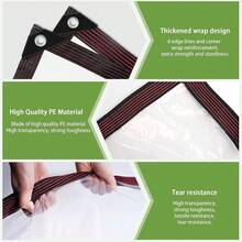 Tarp Waterproof 8x12-Heavy Duty Plastic Tarps,Vinyl Transparent Tarpaulin With Grommets,Outdoor Small&Large Tarp Cover /Greenhouse/Camping/Plant/Patio[New Products] - 1p - View 3