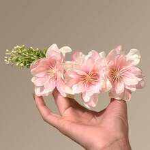 1pc Elegant Floral Hair Clip/Comb, Fashion Minimalist Hair Accessory, Suitable For Women's Daily Outings, Casual, Commuting, Vacation, Outfit Matching, Photography, Spring/Summer New Arrival, Combs, Hair Comb, Combs For Hair, Side Comb, Hair Accessories, School Stuff, Flower Hair Accessories, Wedding, Head Accessories - Multicolor - View 9