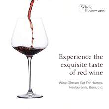 YQQ WHOLE HOUSEWARES Wine Glasses Set Of 4 Hand Blown Italian Style Crystal Clear Glass With Stem Red Wine Glass LeadFree Premium Glasses Gift Sets 25 Oz - 清除 - 查看 5