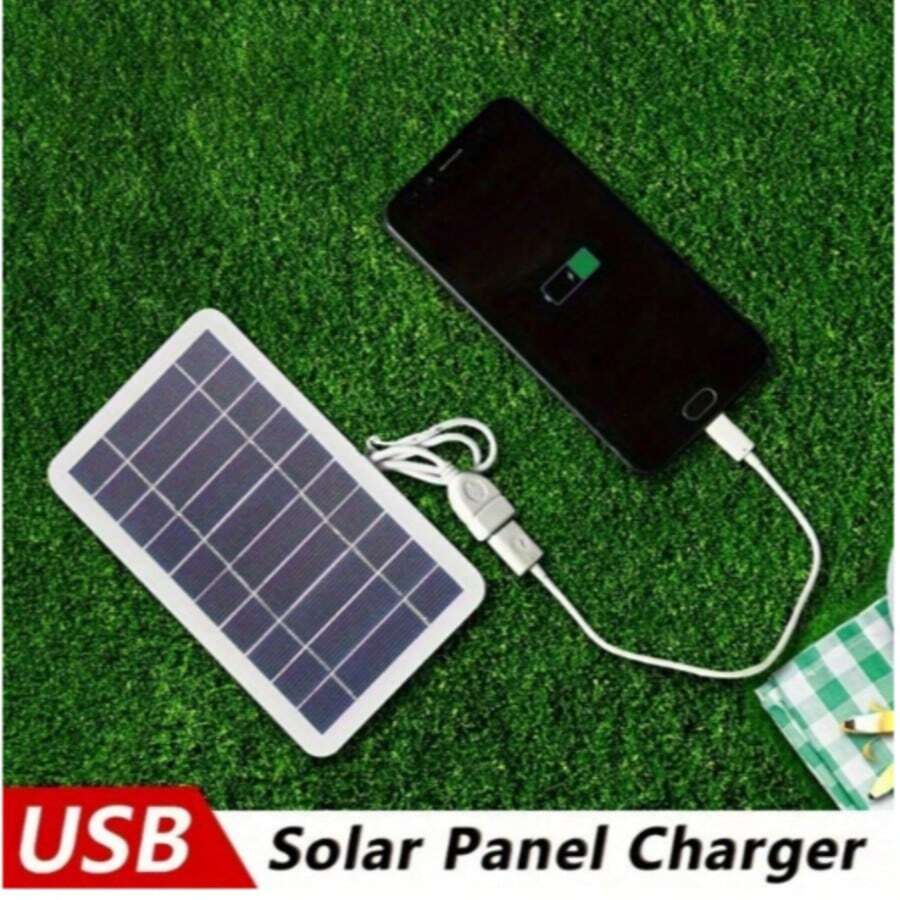 Portable Solar USB Charging Pad - Ideal For Camping, Travel And Emergencies | Power Bank For Mobile Phones, Flashlights And Fans, Outdoor Camping Charging Equipment