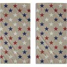 MEIJUANAABlue Red White Patriotic 4th Of July Hand Towels Bathroom Set Of 2 Independence Day Print Holiday Print Decorative Handtowels Soft Absorbent Bath Towel Home Guest Room Hotel Gym Spa - 藍色 紅色 白色 棕褐色 星形 - 查看 1