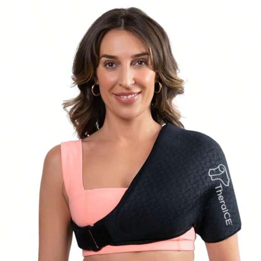 TheraICE PRO Shoulder Ice Pack Wrap For Injury Reusable Comprion Shoulder Braces For Rotator Cuff Relief And Arm Brace Pain Relief Therapy FocusZone Technology Cooling Support Arm Sling Shoulders-Local Delivery - as pic - View 1