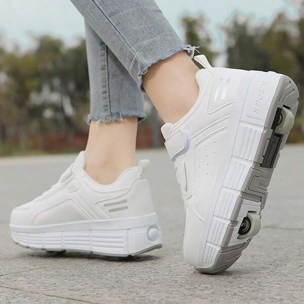 Unisex Figure Skates And Roller Skates Shoes With Low Cut, Outdoor Sports With Wheels