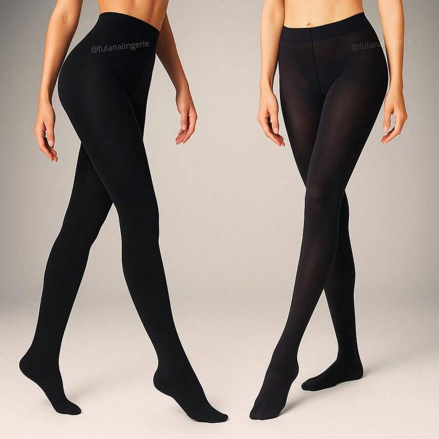 Kits Of 2 Thermal Warm Winter Tights - Fio80 - Fio80 帶腳 - 查看 1