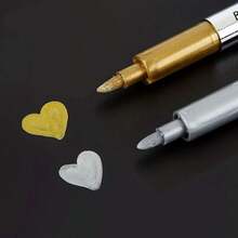 6 件/套 4 件/套/2 件/套/1 件 优雅的金银书法笔，带防水闪光墨水，适用于书写贺卡、婚礼请柬、信封和母亲节、生日 DIY 工艺品