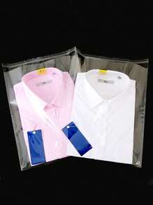 100 piezas Bolsas de plástico transparente autoadhesivas surtidas en tamaños, material de OPP, adecuadas para pequeños accesorios, hornear, llaveros, colgantes, tarjetas, embalaje de regalos festivos, bolsas de almacenamiento transparentes