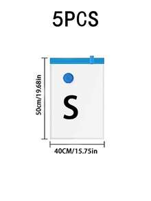 10/9/5/1pc Vacuum Compression Zipper Storage Bag, Vacuum Compression Bag, Vacuum Compression Zipper Storage Bag, Space Saving Luggage Bag, Travel Compression Bag, Foldable Clothes Storage Bag, Clothes Classification Storage Bag, Suitable For Clothes, Quilts, Cabinets - Save 80% Space, Moisture-Proof Storage Bag