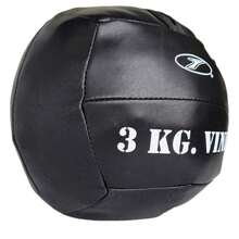 Torrel Balon Medicinal Vinil 3kg para Entrenmiento Costuras Reforzadas, CrossFit, Uso rudo - Negro - Ver 2