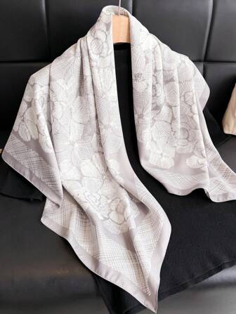 1ชิ้นผ้าพันคอไหมซาตินเทียมทรงสี่เหลี่ยมสไตล์บางพิมพ์ลายวินเทจหรูหราสำหรับผู้หญิง, ผ้าพันคอคอผู้หญิงลำลองสไตล์โบโฮวินเทจ, ผ้าคลุมไหล่, ผ้าพันคอผู้หญิงน้ำหนักเบาและบางเบาสบาย, สำหรับใส่ทุกวันและออกนอกบ้านในฤดูใบไม้ผลิและฤดูร้อนสำหรับชุดเดรส