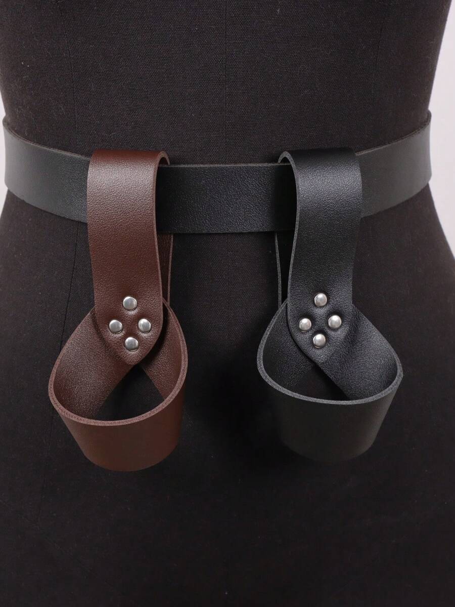 1 件复古 PU 皮革剑蛙中世纪剑鞘适合角色扮演派对道具文艺复兴博览会 LARP 万圣节