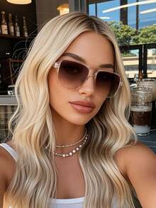 1 Pair/2-3 Pairs Women's Korean Style Leopard Print Aviator Glasses- Suitable For Back To School, Beach Vacation, Music Festivals, Streetwear And Daily Outfit | Fashion Accessory - 彩色 - 查看 8