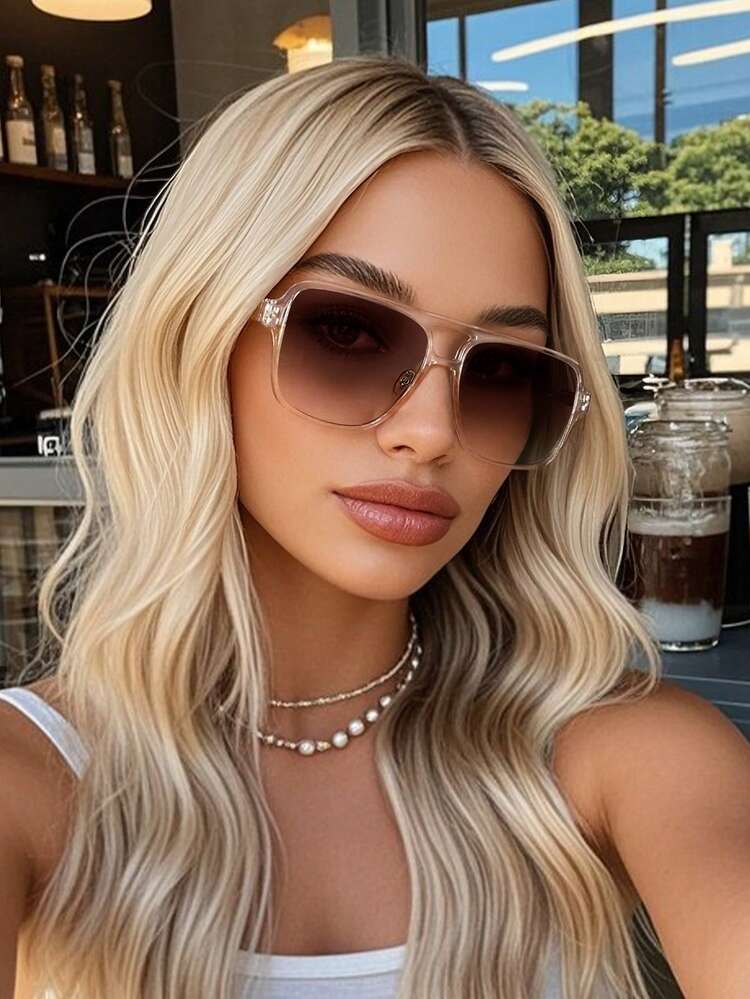 1 Pair/2-3 Pairs Women's Korean Style Leopard Print Aviator Glasses- Suitable For Back To School, Beach Vacation, Music Festivals, Streetwear And Daily Outfit | Fashion Accessory - Multicolor - View 8