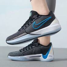 Nike Women's Summer New Breathable Sports Cushioning Low-Top Breathable Basketball Shoes - Black - View 10
