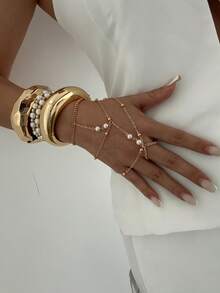 时尚个性化夸张金属手链，百搭手镯腕链