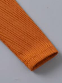 Set da 4 pezzi di magliette a girocollo a maniche lunghe e tinta unita in maglia waffle, per bambini/bambini piccoli, casual, adatte dai 3 ai 7 anni, ideali per la scuola e le attività all'aperto