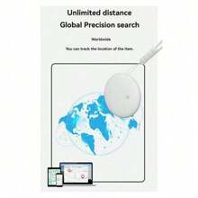 Localizador de dispositivo anti-perda inteligente GPS, rastreamento em tempo real, sem necessidade de instalação, adequado para animais de estimação, bolsas, malas, bicicletas, carros, compatível com o sistema iOS para encontrar meu aplicativo, anti-perda sem preocupações (somente iOS)