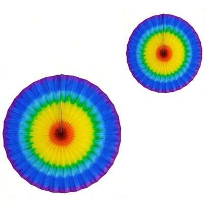 Fiorata Arco Iris Leque Redondo Festa Junina Decoração