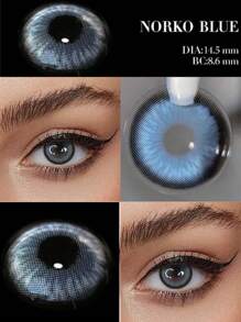 Lentes de contacto de color verde a la moda de Lalens, diámetro de 14.50mm, aumentan el tamaño de los ojos, maquillaje diario, lentes de color avellana para embellecer los ojos, lentes de contacto azules blandos para una novia hermosa, con un contenido de agua del 38%, curva base de 8.6mm, para ojos marrones naturales, lentes para ojos pequeños de pupilas oscuras, de uso anual