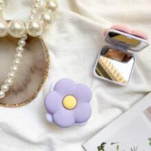 1 Stück Handy Griff Halter mit Blume, Handy Griff Halter, Handy Airbag Ständer, Zieh-Druck Handy Griff, Handyhalter, Handy Zubehör, Handy Deko, kompatibel mit iPhone, Android Handy, Geschenk für Geburtstag, Familie, Freunde
