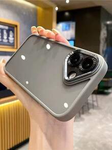 优质金属镜片简约黑边透明男女通用手机壳，适用于 16 Pro、15 Pro Max、14/13/12/11/4 Plus，全身保护套