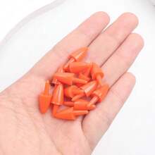 Accesorio de nariz de muñeco de nieve, nariz de zanahoria de Navidad para muñeco de nieve, juguete de accesorio de muñeco de nieve de nacimiento de invierno, miniaccesorio de muñeco de nieve de dibujos animados, manualidades de muñeco de nieve DIY, nariz de plástico artificial - Naranja - Ver 3