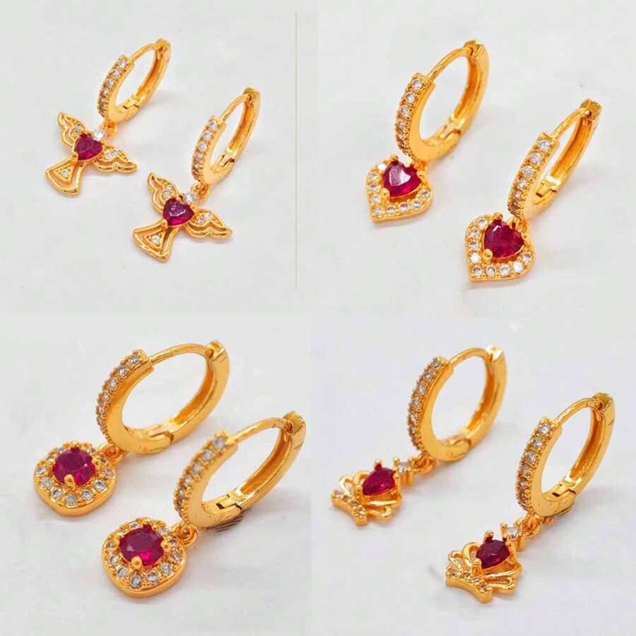 2pcs/Set New Fashion Middle Eastern Bridal Earrings