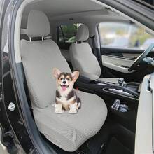 2PCS Car Front Seat Cover Car Seat Cover With Storage Pocket Washable Split Automotive Seat Cover Protector For Truck,Van ,SUV Seat Covers Front Kit Protector Washable Cover For All Car Models - Light Grey - View 10