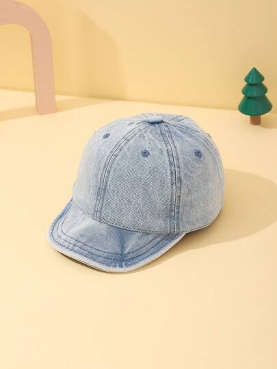 1 件婴儿经典纯色棒球帽，户外防晒