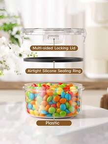 48pcs Food Storage Box Sets, Easy-To-Fix LIDS For Fresh-Keeping Boxes, Refrigerator Fresh-Keeping Storage Boxes, Sealed Plastic Containers Suitable For Pantry Rooms, Travel, Outdoor Picnics, Kitchen Organization, Including Labels And Markers. - Black and White - View 8