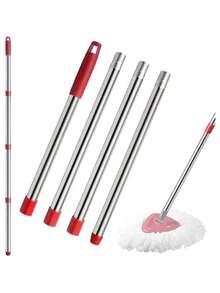 4-Section Spin Mop Replacement Handle – Adjustable 2.5 To 5 Foot Mop Stick Compatible With O-Cedar EasyWring Spin Mop Base (Mop Head Not Included) - 1 - 查看 1