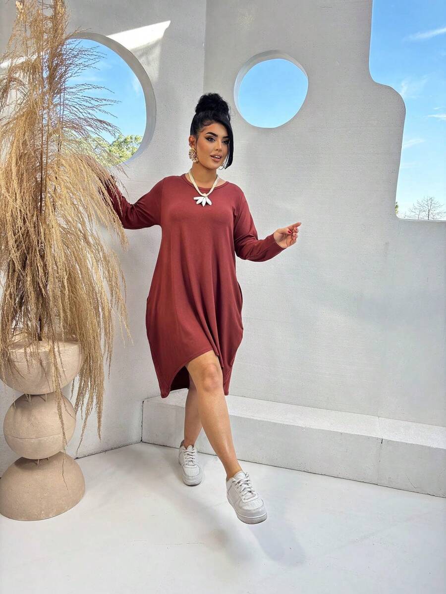 Women's Mullet Sarouel Dress – Comfortable Fashion For Everyday Life - 赤土陶 - 查看 1
