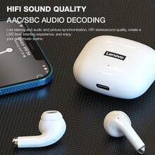 Lenovo 联想 LP40 Pro TWS 无线蓝牙 V5.1 耳机入耳式运动耳机防水降噪耳塞中文包装中文说明书 - 紫色 - 查看 4