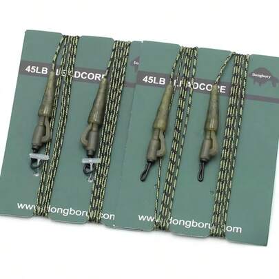 2pcs 100cm Carp Fishing Lead Core Line Leader Leadcore Lead Clips 12 Braided Leader Line Carp Hair Chod Rig For Carp Fishing Tackle