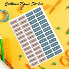 [Customized] 96/192/288/384pcs Personalized Labels, Customized Name Labels For School Supplies, Back To School, Lunch Boxes, Books, Pencils, Water Bottles, Toothbrush Stickers