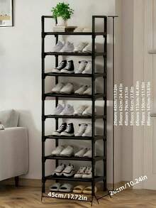 1 pièce Petit Rangement à Chaussures, 45cm de Largeur, Gain de Place, Minimaliste, Anti-Poussière, Robuste et à la mode, Facile à Monter et Portable, Convient pour le Salon, la Chambre, la Maison, le Bureau, Stockage Multi-Couches, Cadeau de Fête, Cadeau de Noël, Cadeau, Accessoires et Styles Expédiés de Manière Aléatoire - Multicolore - Voir 9