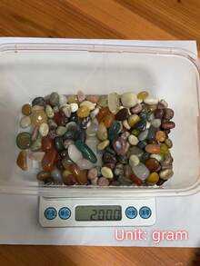 天然玛瑙水晶砾石 - 适用于水族馆、盆景和玻璃容器的装饰石 造景水族箱石 适用于水族馆的气石