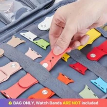 1 Peça Bolsa de Armazenamento para Pulseira de , Caixa Organizadora de Pulseira para Pulseira Amazfit, Organizador de Acessórios Eletrônicos, Bolsa Organizadora Universal de Cabos para Viagem, Bolsa de Armazenamento Multifuncional, Organizador de Armazenamento para Cabo, Carregador, Telefone, USB, Cartão SD, Unidades de Disco Rígido, Bateria Portátil, Cordas