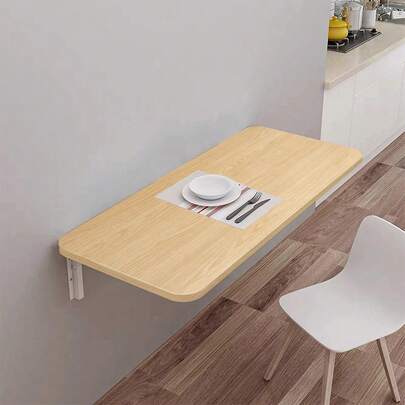 Mesa de comedor plegable e invisible para cocina, escritorio flotante para ordenador, tocador para el hogar, banco de lavandería, mesa de pared plegable (60 x 30 x 1,6 cm)