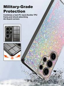 1 pieza Funda de teléfono personalizada con patrón de ladrillo agrietado con brillo, disponible en múltiples colores, a prueba de golpes, protector de lente de cobertura total transparente, adecuado para Samsung S25/S25 Ultra/S25 Plus/A16/GG9/9RPO/9A/9PRO XL y otros modelos de teléfono, moda, colorido, retro, lindo, minimalista, divertido, personalizado, único, regalo ideal para él, regalo ideal para ella, novio, novia, familia, amigos, abuelos, parejas, aniversario, cumpleaños