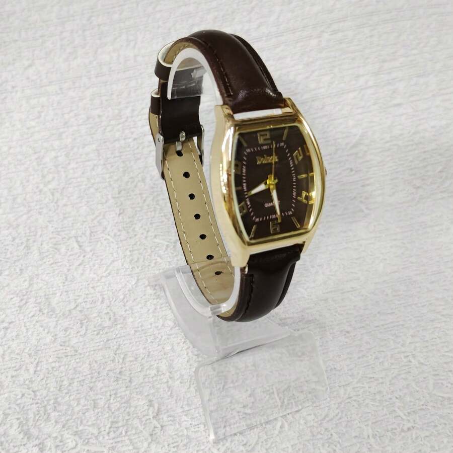 Classic Barrel Style Women's Watch Launch - Marrón Chocolate - Ver 1