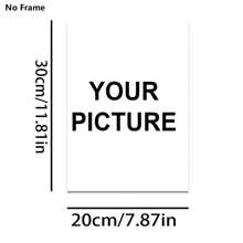 1 Pc, Custom Photo, Polished Plexiglass Wooden Frame,Vibrant Illustrations Of Flowers And Plants,Personalized Canvas Printed Poster Art, Perfect For Families, Couples, Pets' Memories, And A Perfect Gift For Anniversaries