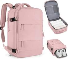 Personal Item Travel Backpack For Women Airline Approved Carry On Backpack Flight Approved Waterproof Sports Luggage Backpack Casual Daypack Small Hiking Backpack Pink Backpack - Pink - View 1