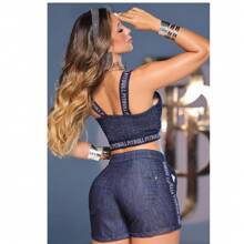 PIT BULL JEANS Short Feminino Moderno com Elástico Personalizado Pit Bull Jeans Ref 85882