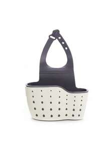 1pc Kitchen Organizer, Adjustable Snap Sink Sponge Holder, Kitchen Hanging Drain Basket, Kitchen Gadget