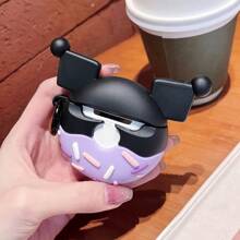 Sanrio 1pc Kuromi Doughnut Style Pro/2/3/4 Bluetooth Earphone Cartoon Protective Case