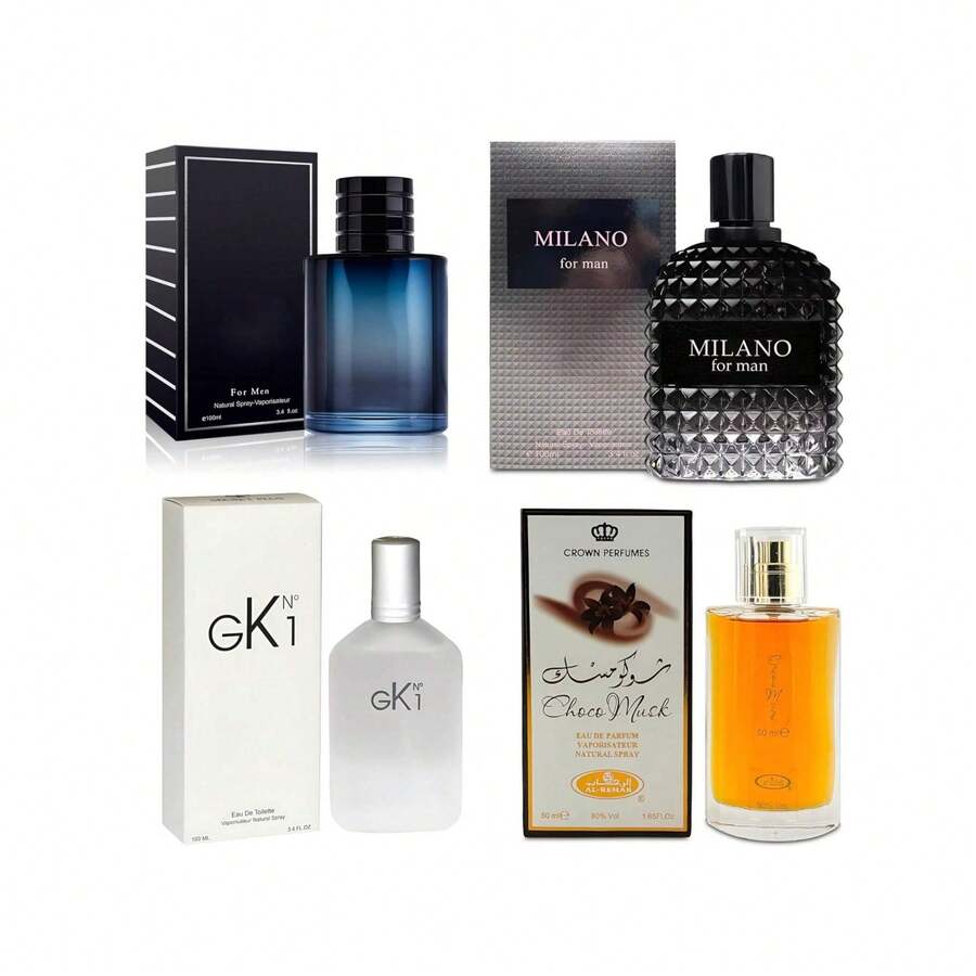 Al Rehab 4-Piece Cologne For Men Includes /SE/Victory Infamous/Milano Scent Of Woody, Spicy, Citrus & Aromatic Eau De Parfum Men Gift Set Each 100Ml For Daily Use - Bộ K - Xem 1