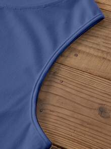 定制女式背心，添加您的文字，选择您喜欢的颜色和字体，设计您自己的个性化印花短袖 T 恤，周年纪念礼物，情人节，定制礼物，情人节，定制女式上衣，送给女朋友/家人的礼物，母亲节礼物，生日礼物，结婚礼物等。文字定制，上衣，女式上衣文字印花女式背心，定制女式上衣，定制夏季女式短款上衣 - 霧霾藍 - 查看 8