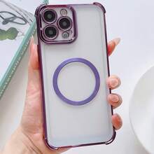 透明外壳兼容 17 6/7/8/X/XS/XR/11/12/13/14/15/16/16e、Galaxy S22/23/24/25/S24 FE/S25 EDGE、A04/05/06/A07/A17/A14/A15/A16/A24/A25/A34、Redmi Note 9/10/11/12/13、Redmi 9/10/12/13C/14C/A5/A3、OPPO、MOTO、Honor X、HW、Realme C53 C55 Reno7 13 F Reno 13 Pro 13F 磁性片软透明手机外壳保护套防水防震防摔防刮 - 紫色 - 查看 3