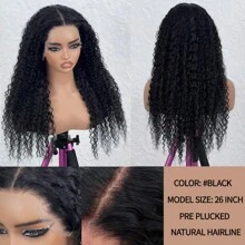 PAZAT 200% Density 4x4 5*5 Swiss HD Lace Front Jerry Curly Human Hair Wig Pre Cut Kinky Curly Wig HD Lace Closure Hair Wig Natural Black Unprocessed Virgin Human Hair Wig 13*4 13*6 Curly Lace Front Wig Short Bob Wigs(8-14inch)